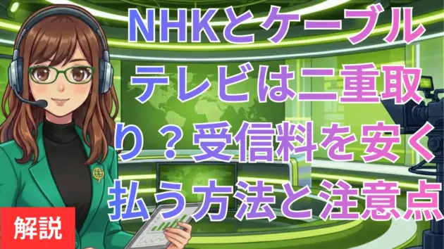 NHKとケーブルテレビは二重取り？受信料を安く払う方法と注意点