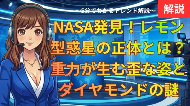 NASA発見！レモン型惑星の正体とは？重力が生む歪な姿とダイヤモンドの謎