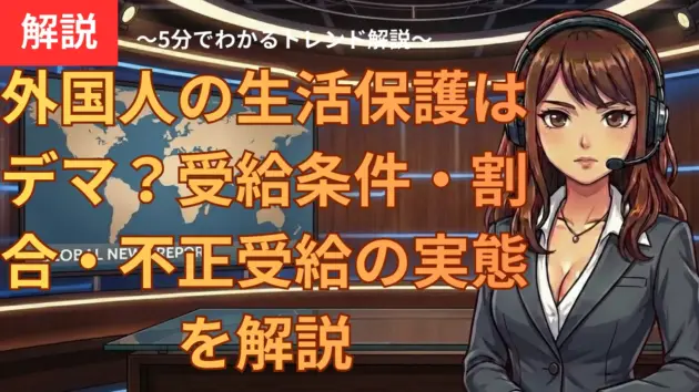 外国人の生活保護はデマ？受給条件・割合・不正受給の実態を解説