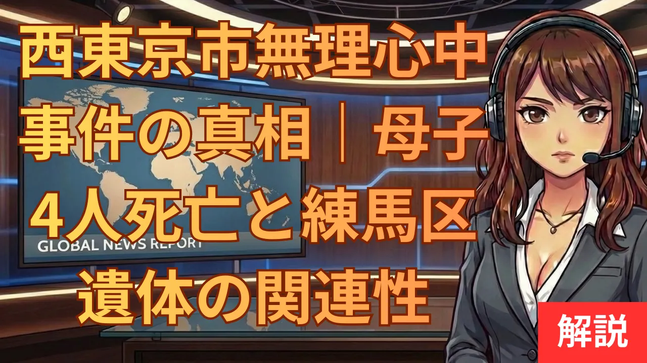 西東京市無理心中事件の真相｜母子4人死亡と練馬区遺体の関連性
