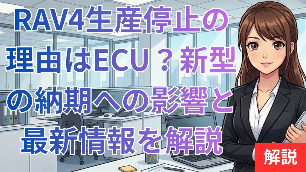 RAV4生産停止の理由はECU？新型の納期への影響と最新情報を解説