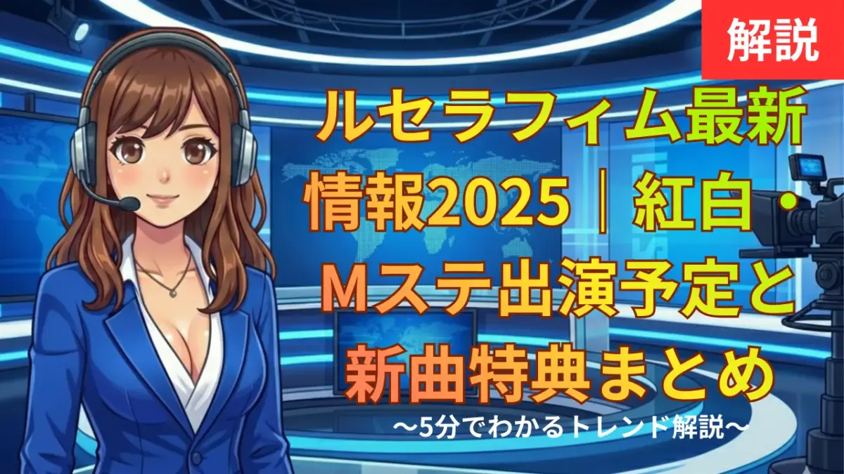 ルセラフィム最新情報2025｜紅白・Mステ出演予定と新曲特典まとめ