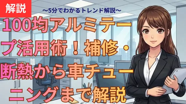 100均アルミテープ活用術！補修・断熱から車チューニングまで解説