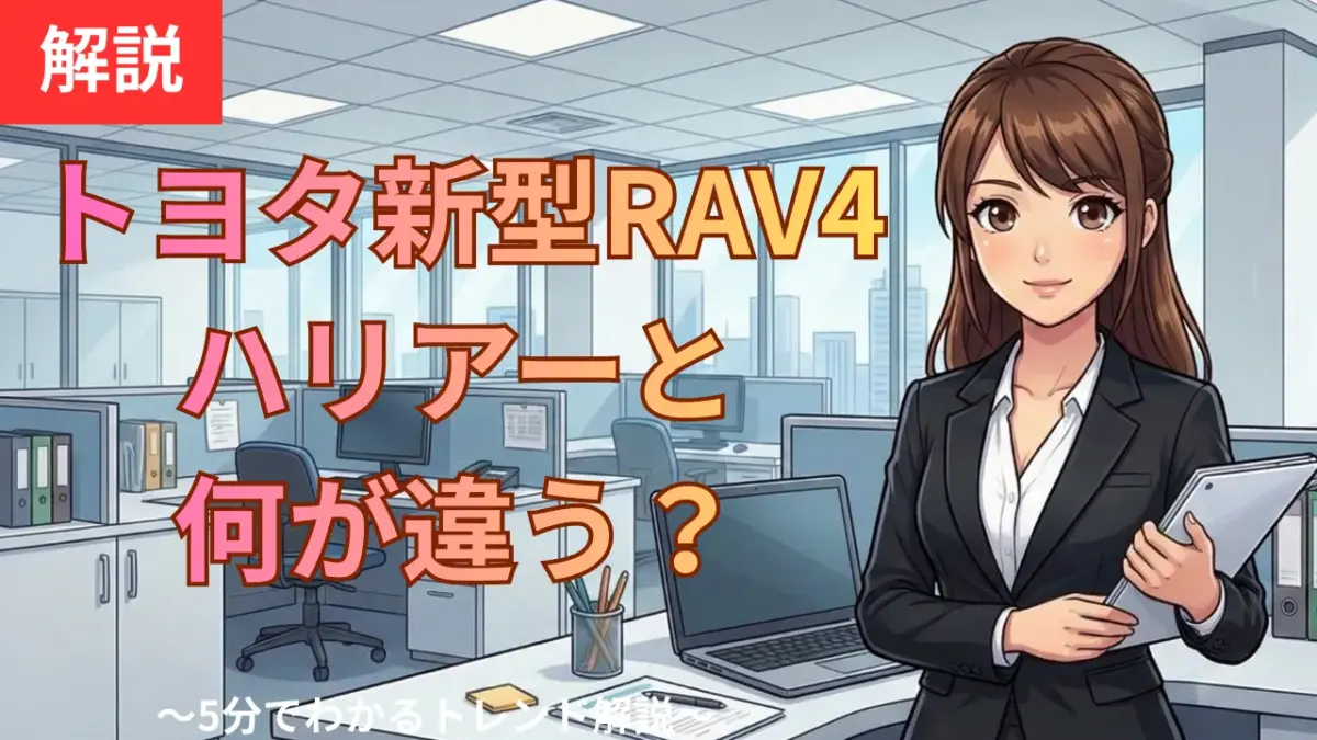 【新型RAV4完全ガイド】ハリアーと比較！価格・PHEV・ Areneを徹底解説