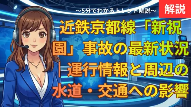 近鉄京都線「新祝園」事故の最新状況｜運行情報と周辺の水道・交通への影響