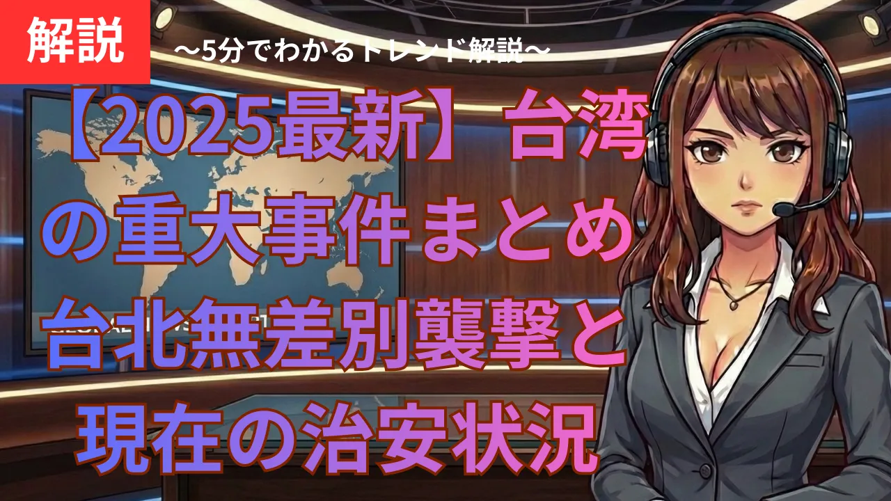 【2025最新】台湾の重大事件まとめ｜台北無差別襲撃と現在の治安状況