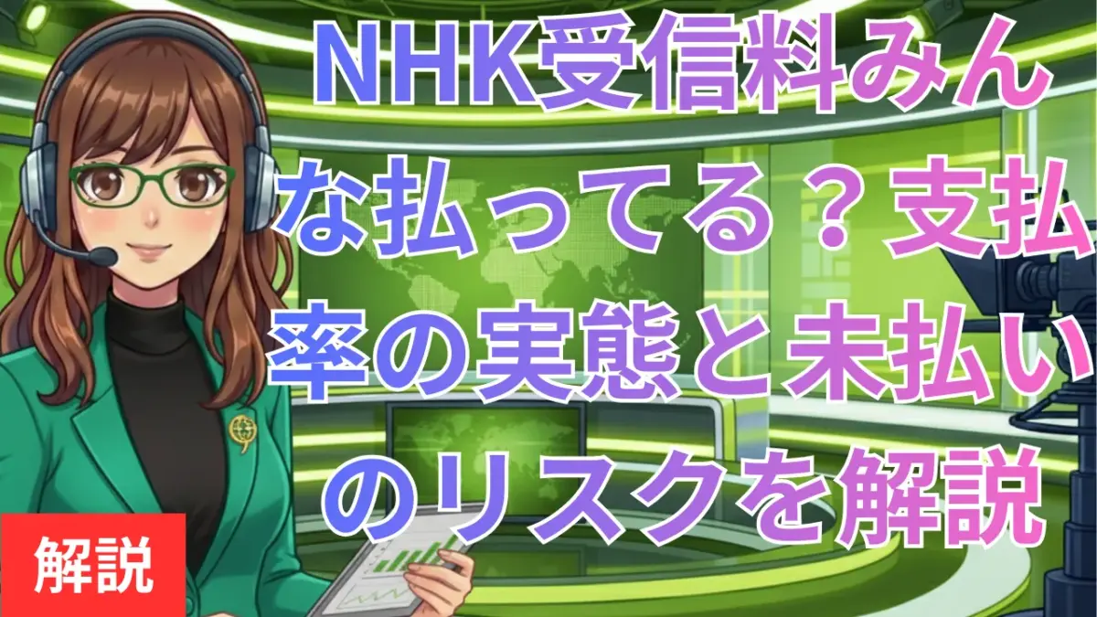 NHK受信料みんな払ってる？支払率の実態と未払いのリスクを解説