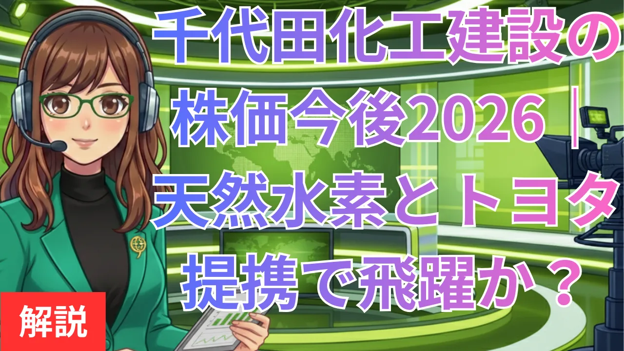 千代田化工建設の株価今後2026｜天然水素とトヨタ提携で飛躍か？