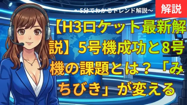 【H3ロケット最新解説】5号機成功と8号機の課題とは？「みちびき」が変える日本の未来