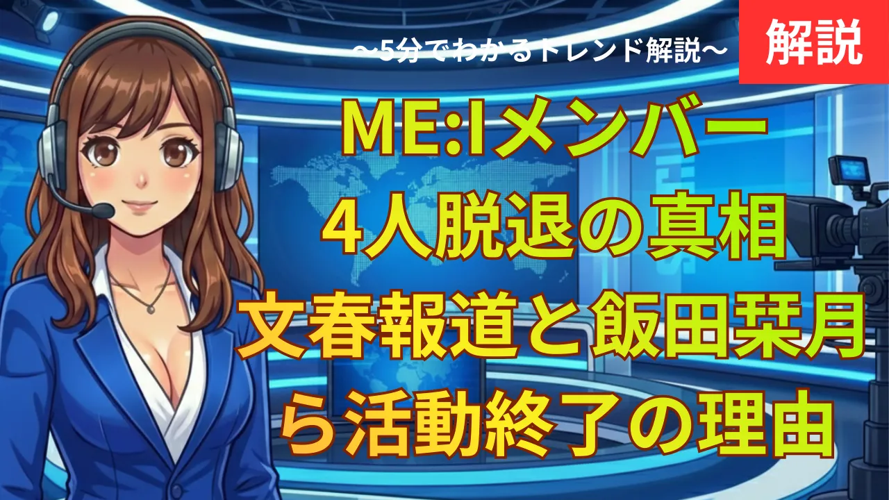 ME:Iメンバー4人脱退の真相｜文春報道と飯田栞月ら活動終了の理由