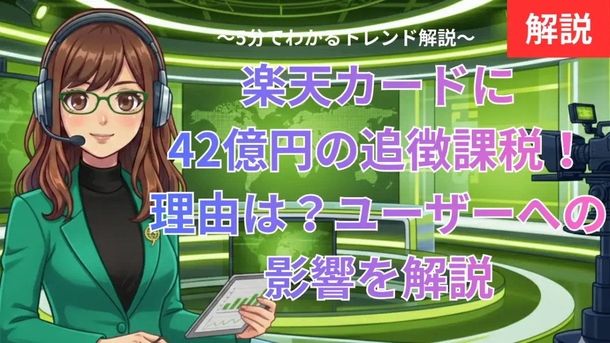 楽天カードに42億円の追徴課税！理由は？ユーザーへの影響を解説