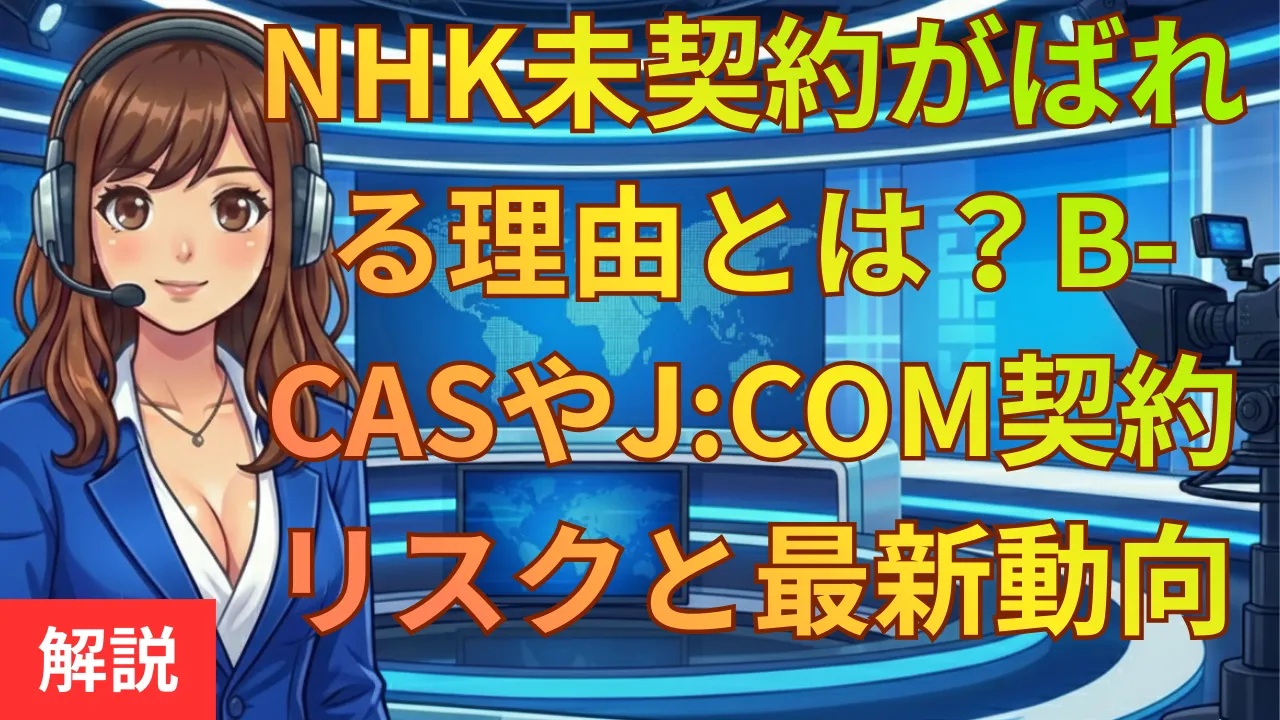 NHK未契約がばれる理由とは？B-CASやJ:COM契約のリスクと2025年最新動向NHK未契約がばれる理由とは？B-CASやJ:COM契約のリスクと2025年最新動向