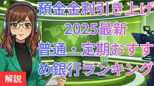 預金金利引き上げ2025最新｜普通・定期おすすめ銀行ランキング