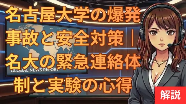 名古屋大学の爆発事故と安全対策｜名大の緊急連絡体制と実験の心得