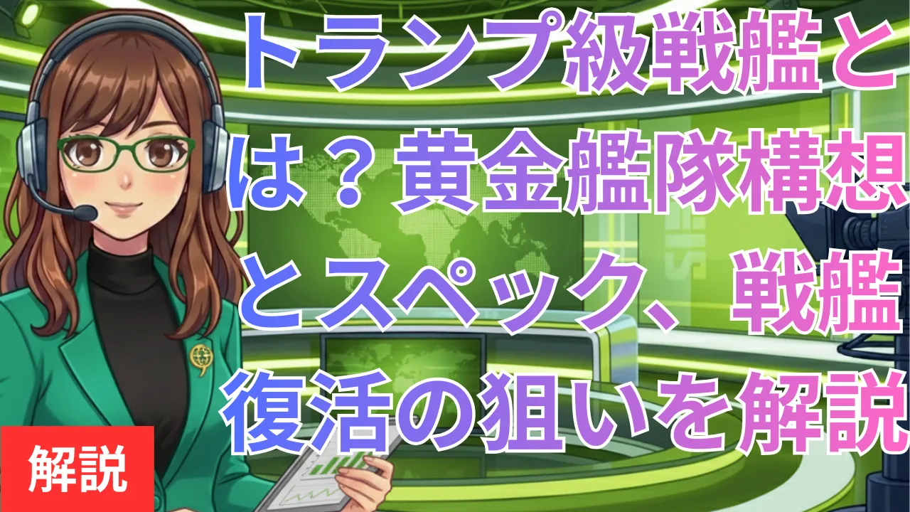 トランプ級戦艦とは？黄金艦隊構想とスペック、戦艦復活の狙いを解説