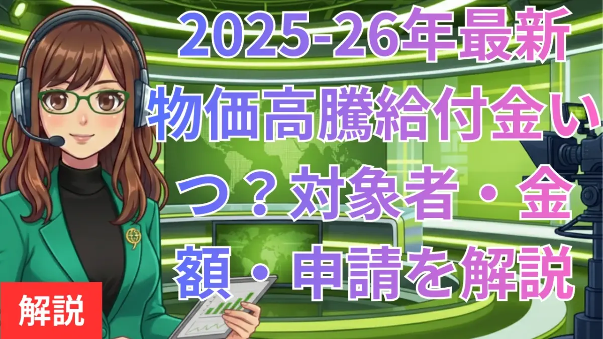 2025-26年最新｜物価高騰給付金はいつ？対象者・金額・申請を徹底解説