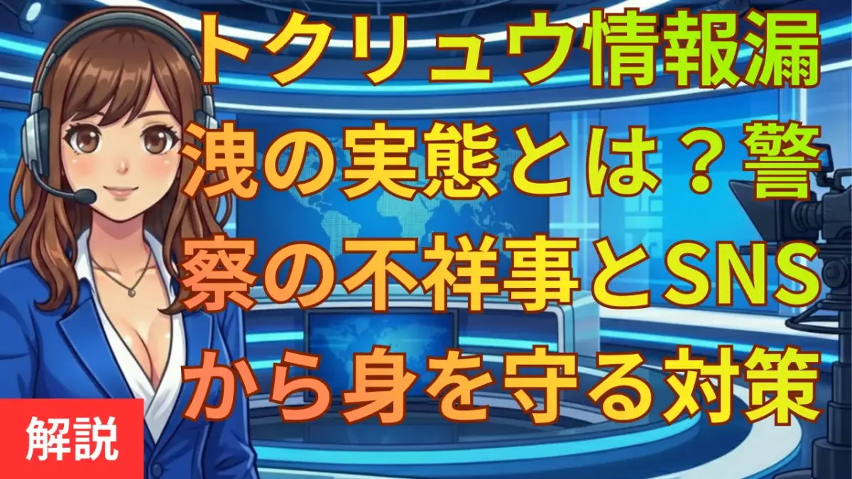 トクリュウ情報漏洩の実態とは？警察の不祥事とSNSから身を守る対策