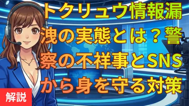 トクリュウ情報漏洩の実態とは？警察の不祥事とSNSから身を守る対策