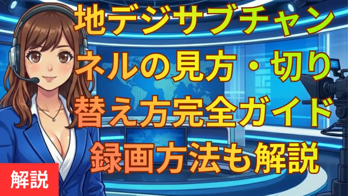 地デジサブチャンネルの見方・切り替え方完全ガイド｜NHKやEテレの録画方法も解説