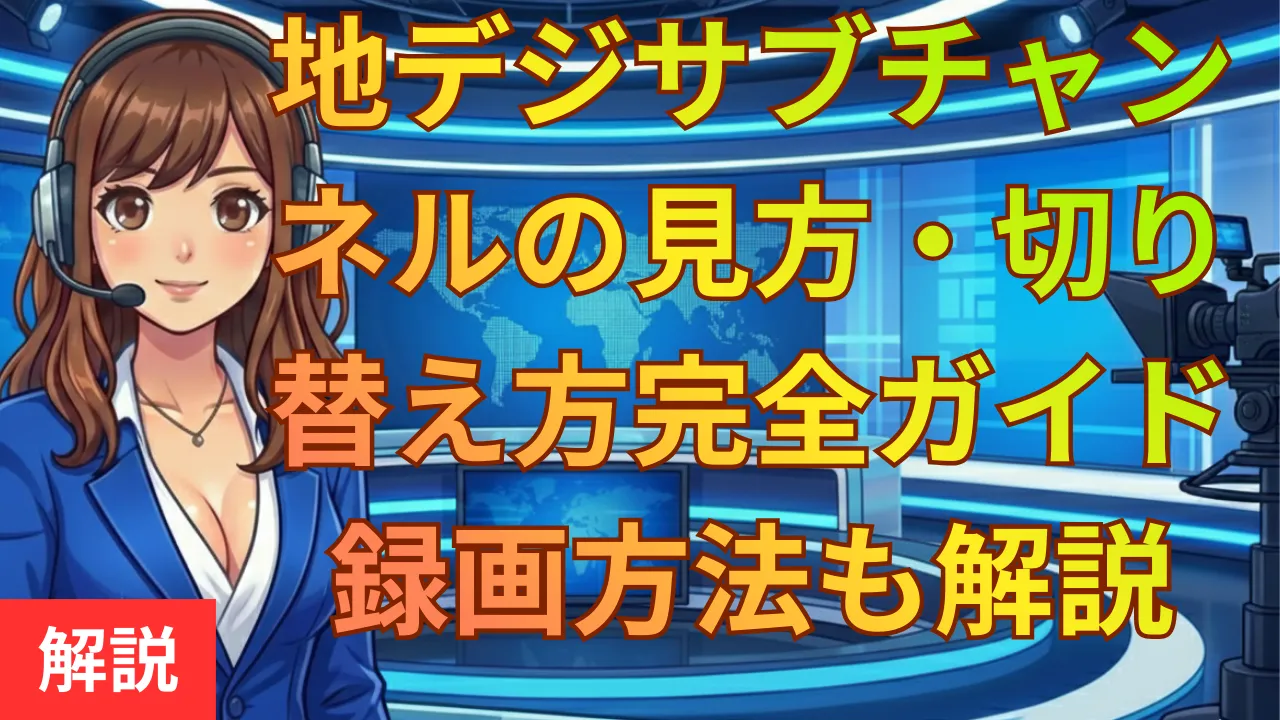 地デジサブチャンネルの見方・切り替え方完全ガイド｜NHKやEテレの録画方法も解説