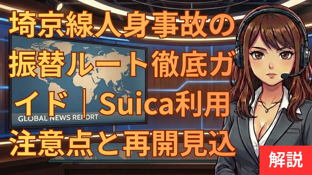 埼京線人身事故の振替ルート徹底ガイド｜Suica利用の注意点と再開見込み