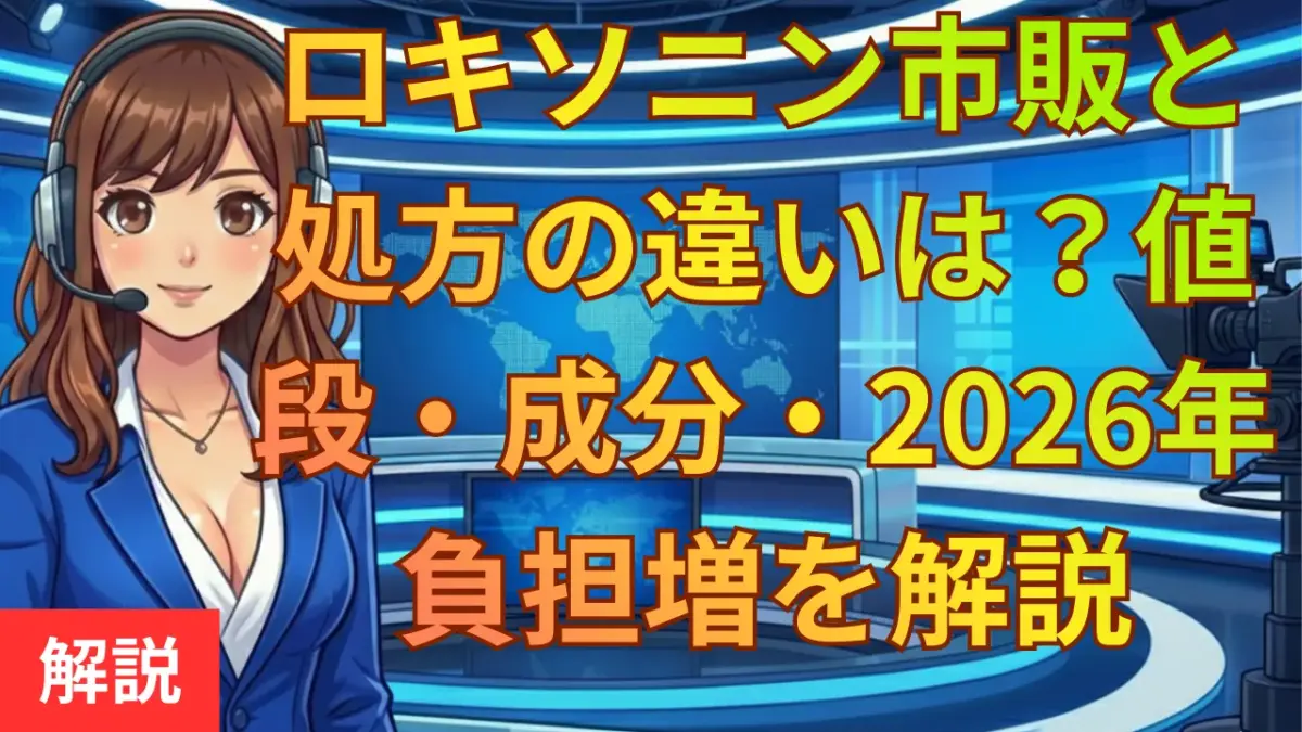 ロキソニン市販と処方の違いは？値段・成分・2026年負担増を専門家が解説