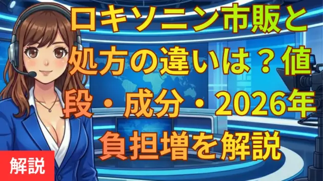 ロキソニン市販と処方の違いは？値段・成分・2026年負担増を専門家が解説