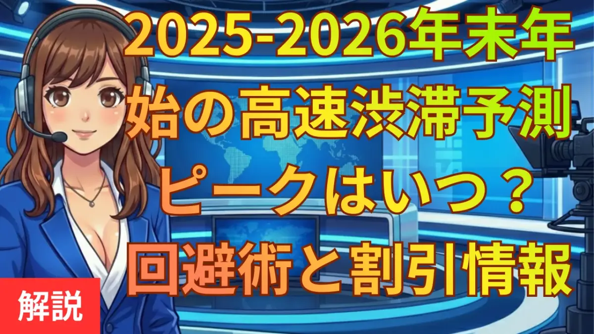 2025-2026年末年始の高速渋滞予測｜ピークはいつ？回避術と割引情報