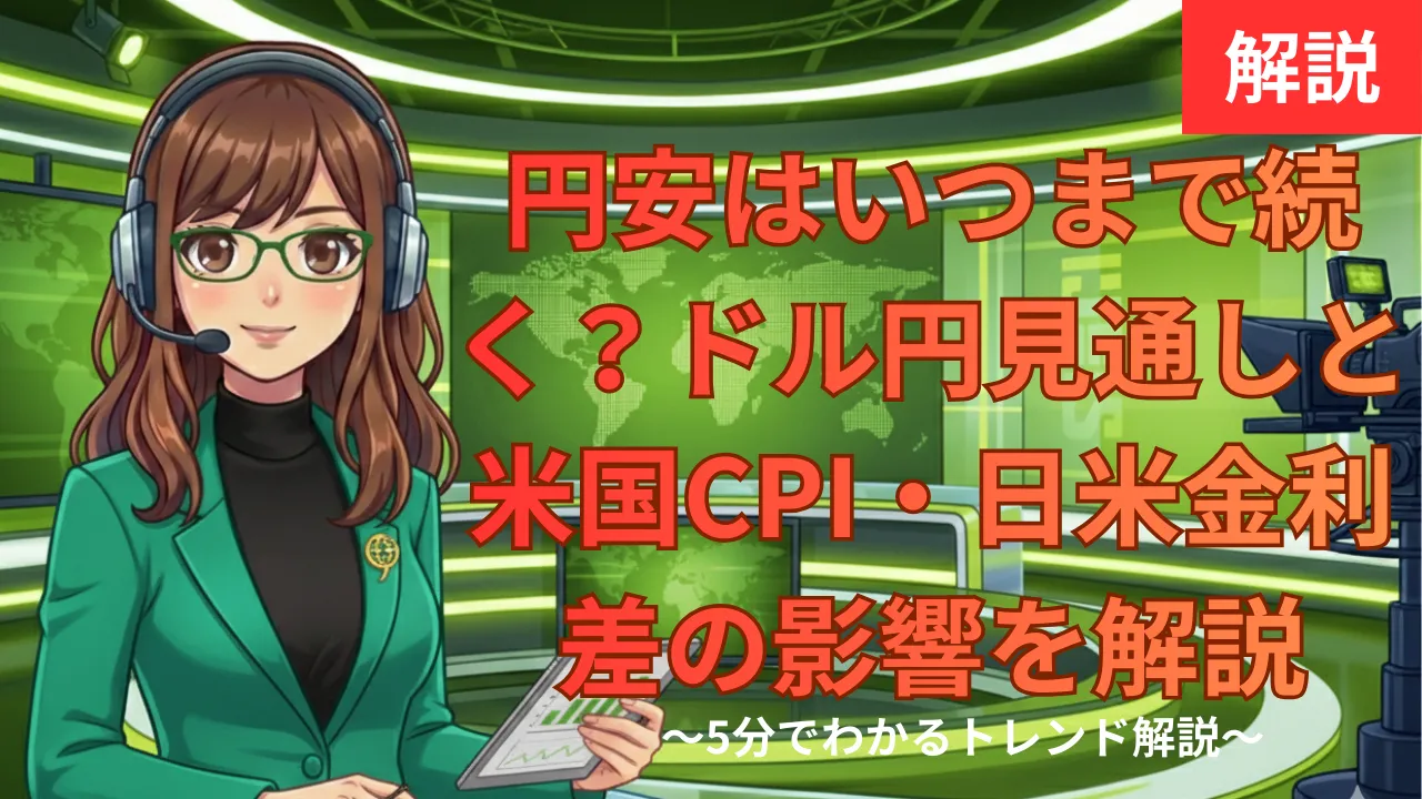 2025年円安はいつまで続く？ドル円見通しと米国CPI・日米金利差の影響を解説