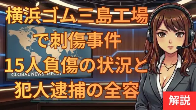 横浜ゴム三島工場で刺傷事件｜15人負傷の状況と犯人逮捕の全容