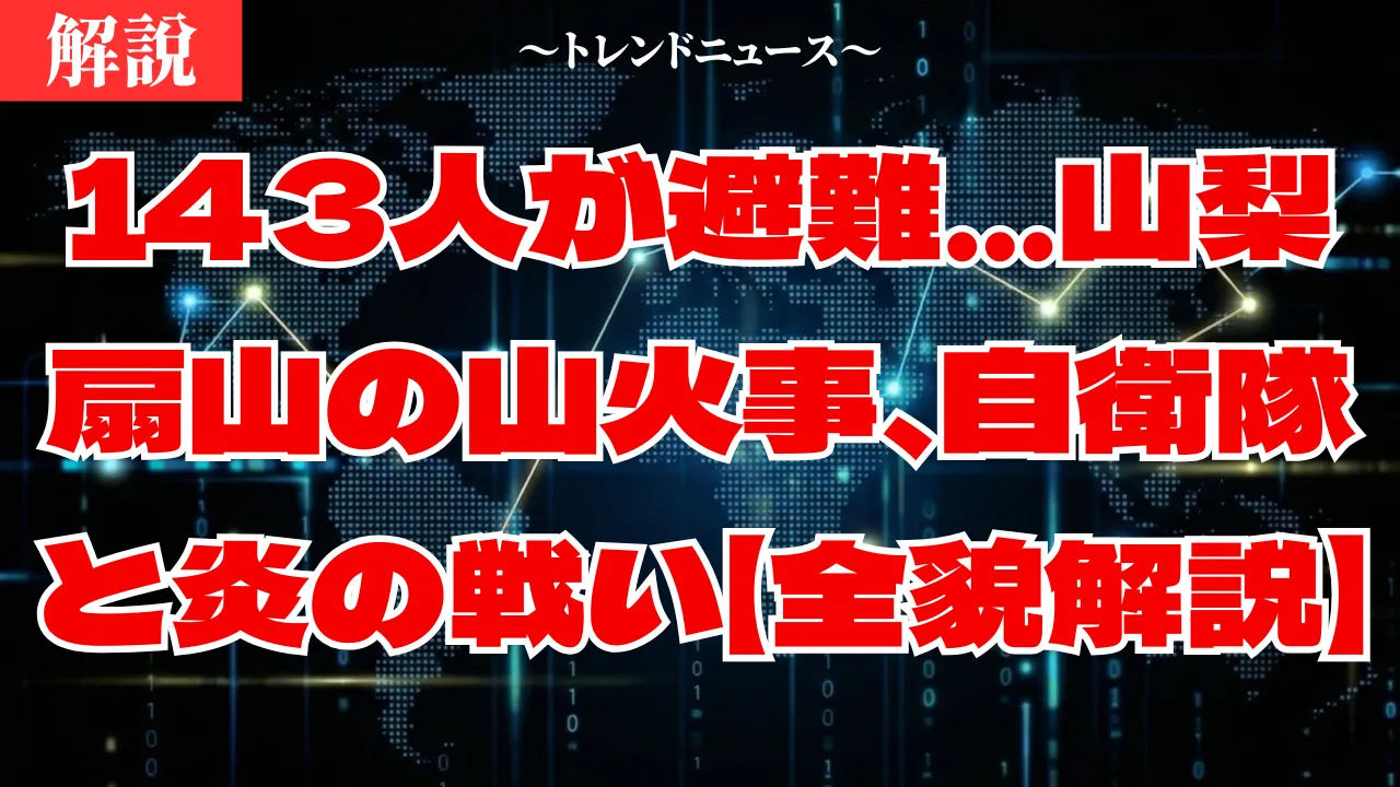 143人が避難…山梨扇山の山火事、自衛隊と炎の戦い【全貌解説】