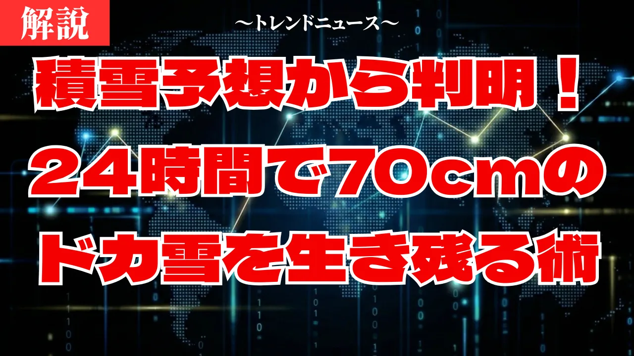 積雪予想を無視すると命取り？大雪の高速で絶対NGな行動