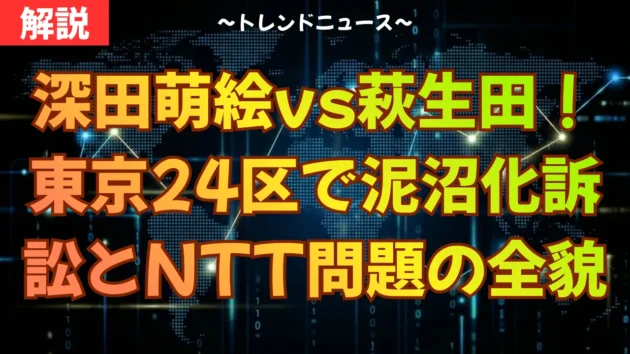 深田萌絵vs萩生田！東京24区で泥沼化する訴訟とNTT問題の全貌
