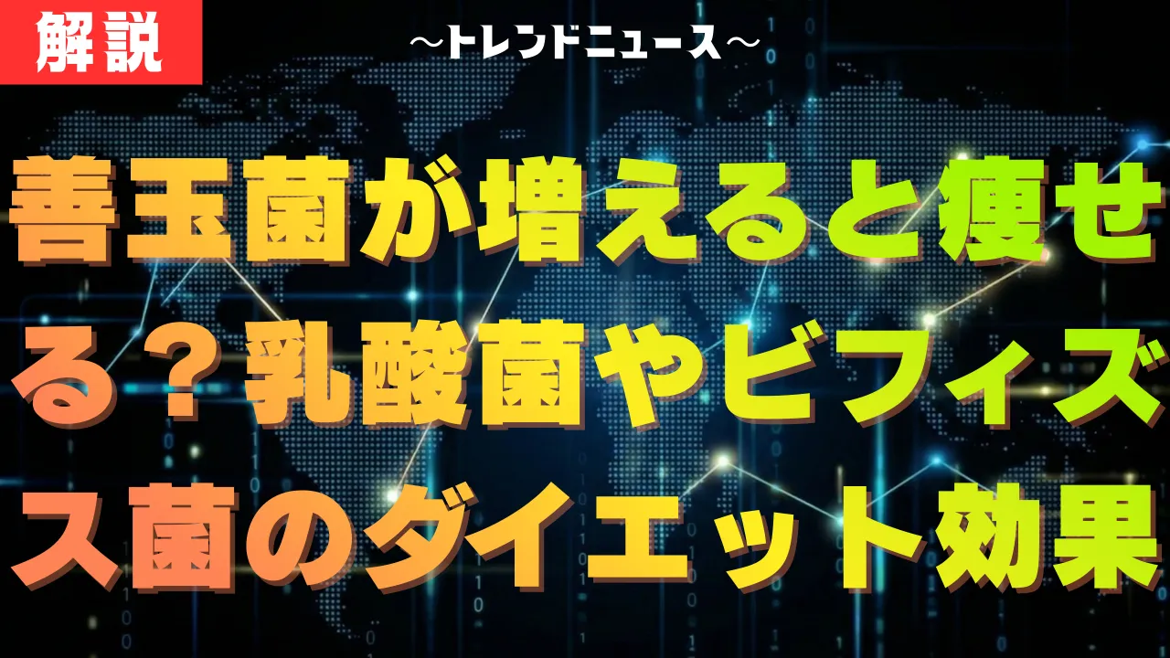 善玉菌が増えると痩せる？乳酸菌やビフィズス菌のダイエット効果
