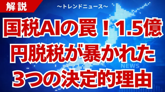 国税AIの罠！1.5億円脱税が暴かれた3つの決定的理由