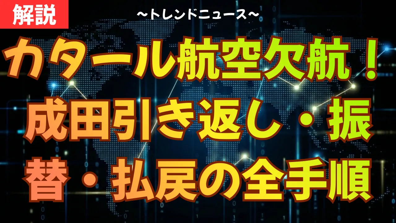 カタール航空欠航!成田引き返し・振替・払戻の全手順