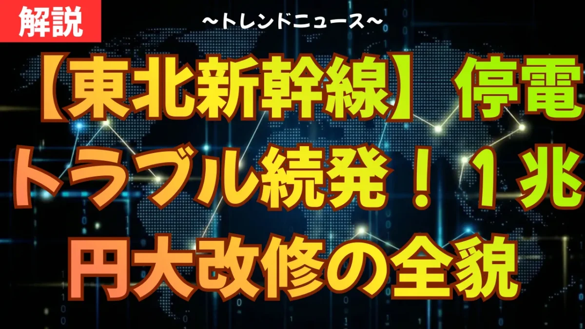 【東北新幹線】停電トラブル続発！１兆円大改修の全貌