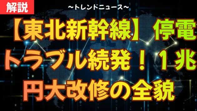 【東北新幹線】停電トラブル続発！１兆円大改修の全貌