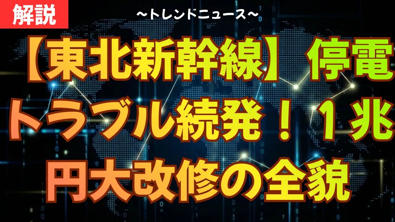 【東北新幹線】停電トラブル続発!1兆円大改修の全貌