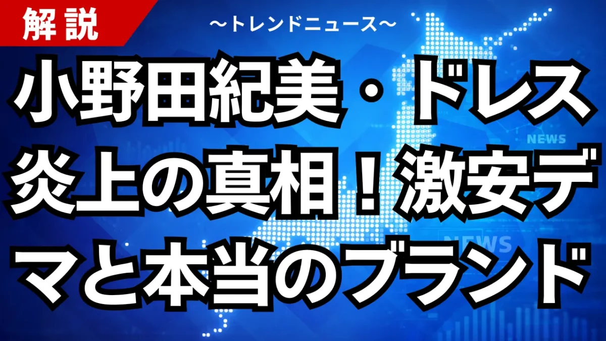 小野田紀美・ドレス炎上の真相！激安デマと本当のブランドとは