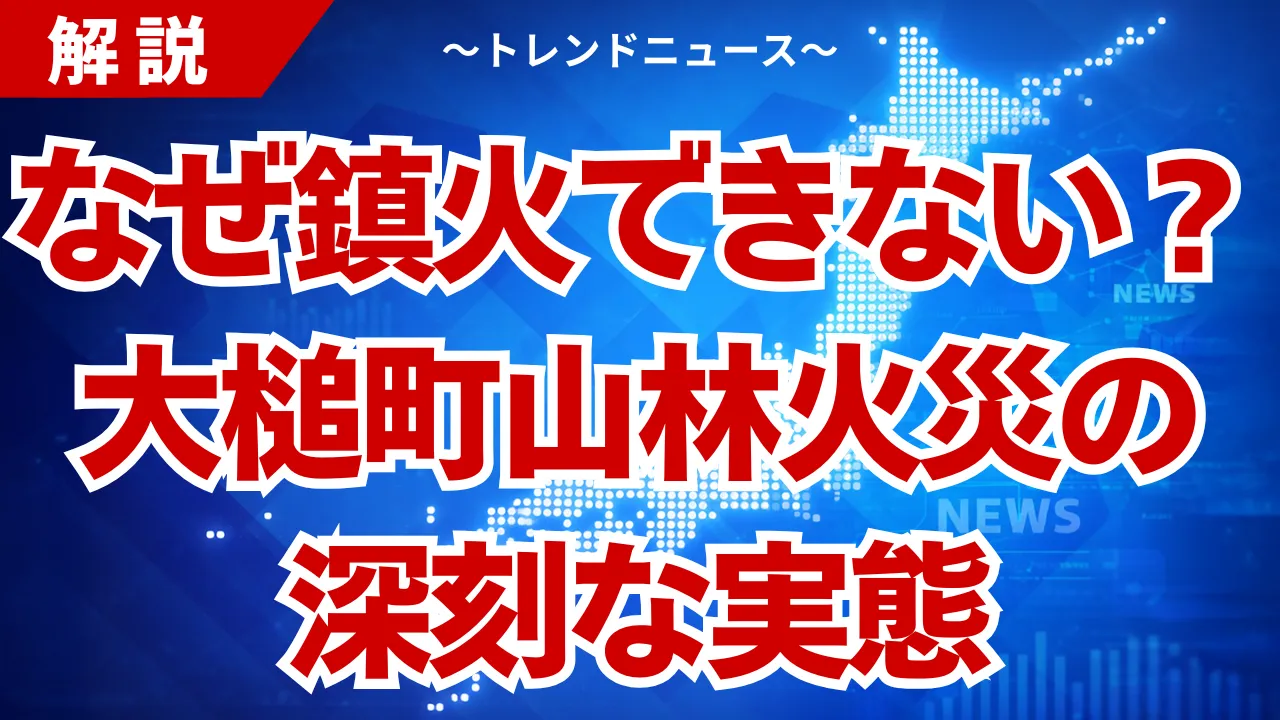 【大槌町山林火災】なぜ４日間も燃え続けるのか