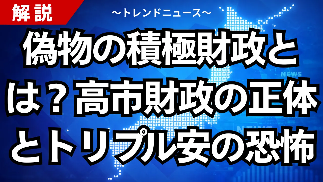 偽物の積極財政とは?高市財政の正体とトリプル安の恐怖