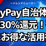 PayPay自治体で最大30％還元！確実にお得な活用術