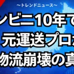 コンビニ10年で半減？元運送プロが語る物流崩壊の真実