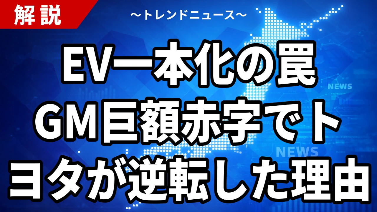 EV一本化の罠 GM巨額赤字でトヨタが逆転した理由