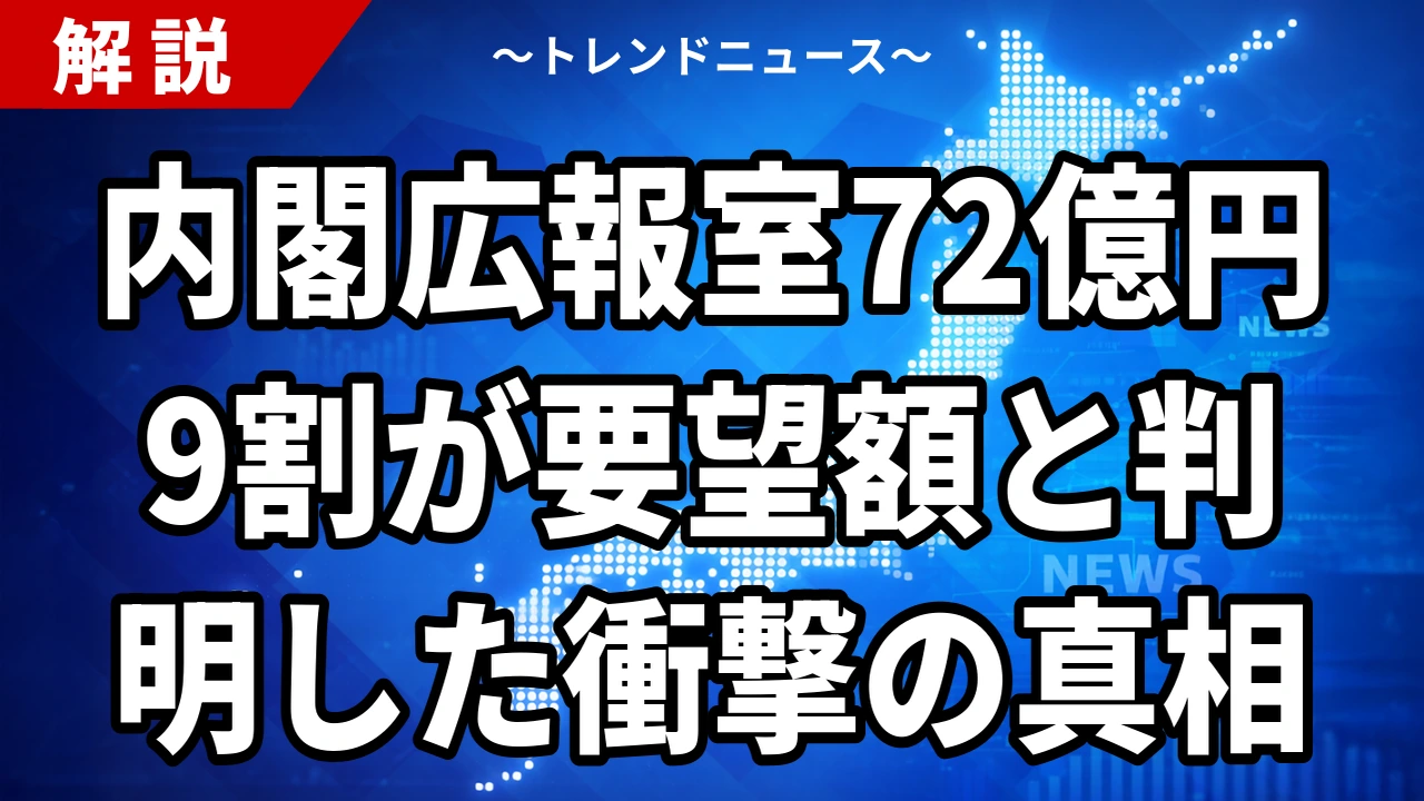 【9/11】内閣広報室はなぜ72億円か|内訳の9割は要望額、内閣官房の増額の9割は衛星とサイバー