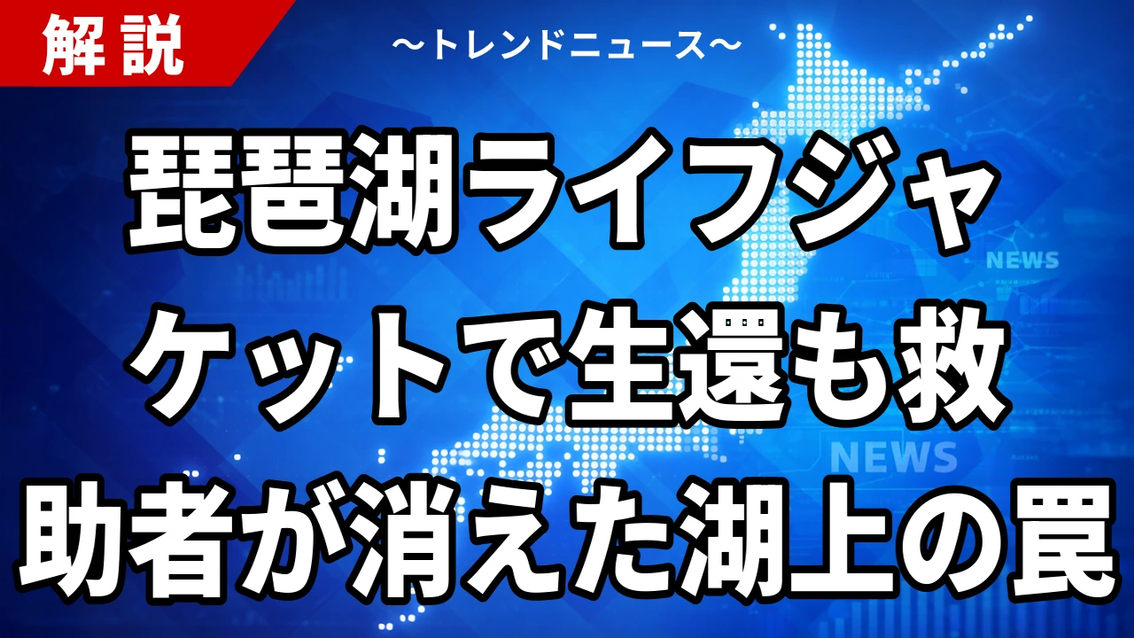 琵琶湖ライフジャケットで生還も救助者が消えた湖上の罠