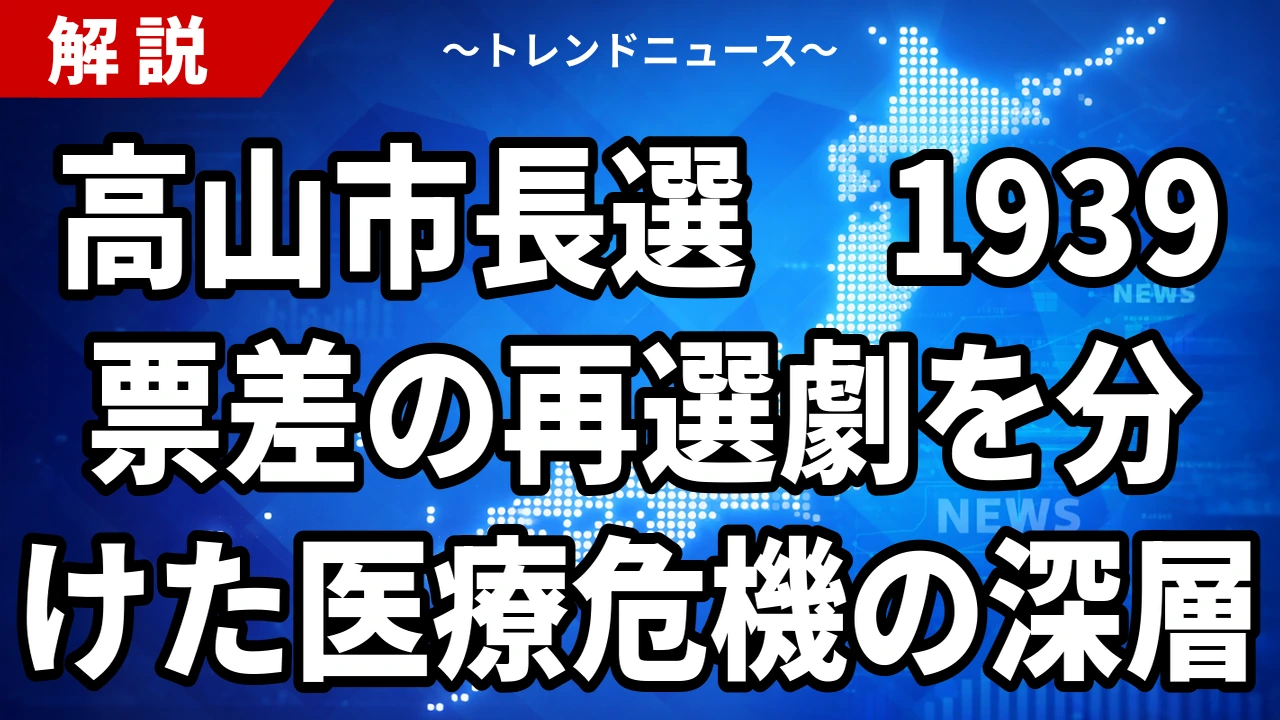 高山市長選2026の結果｜当選者は田中明氏、23,155票で再選 3度目挑戦の益田大輔氏を1,939票差で退ける