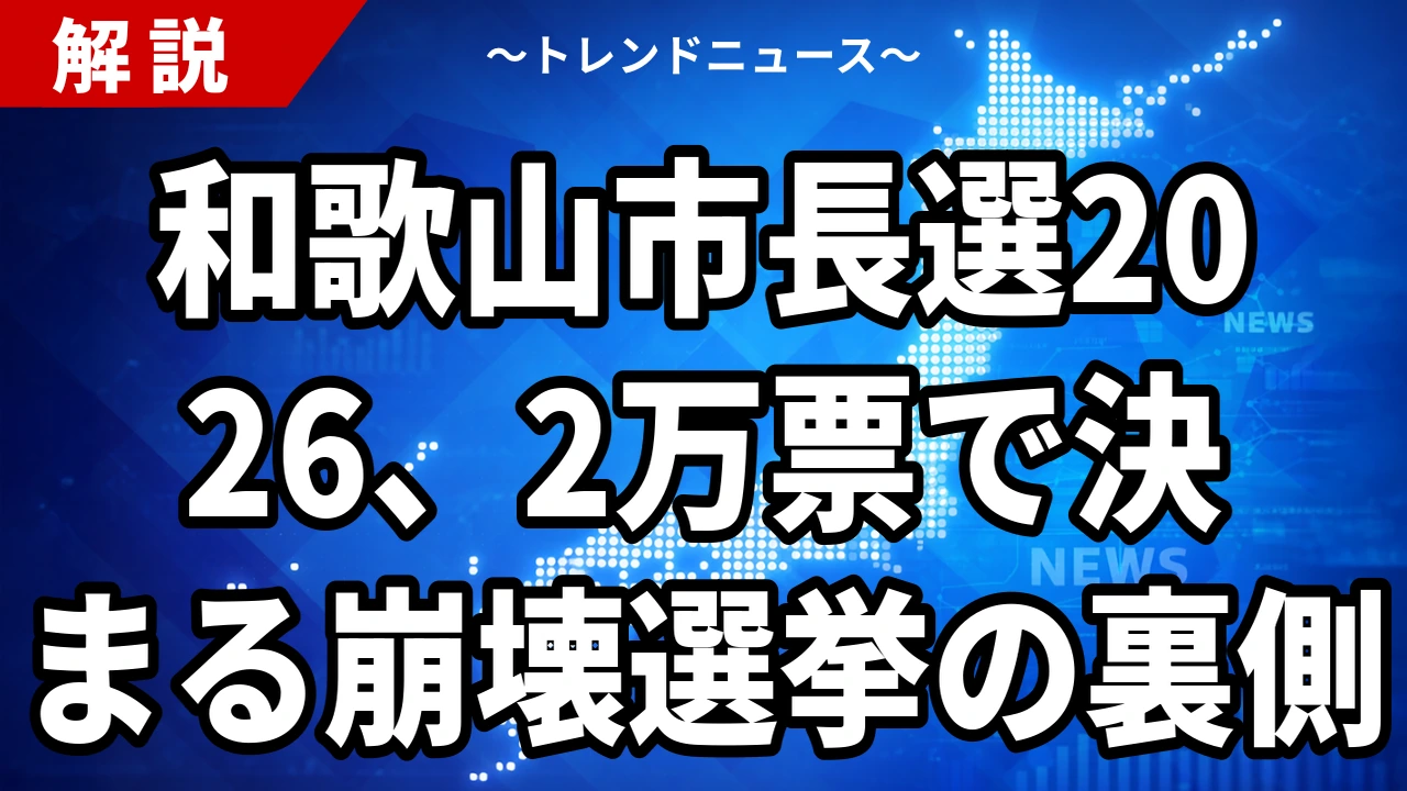 和歌山市長選2026の候補者6人と争点|保守分裂と8月9日投開票