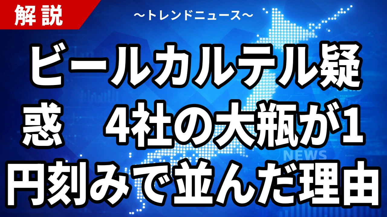 【10/7】ビールカルテル疑いで大手4社に強制調査|一木会と値上げの経緯